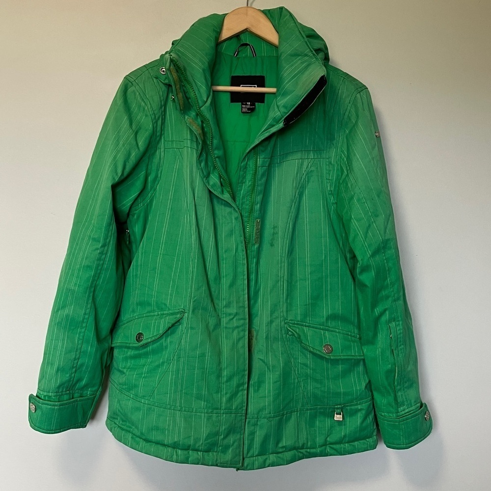 NILS Green Hooded Ski Snow Hooded Jacket